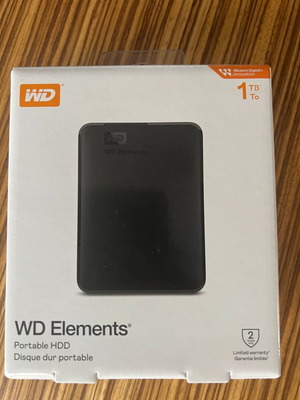 WD Elements Portable HDD 1TB καινούργιο, σφραγισμένο
