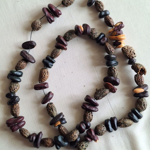 Ethnic Necklaces Bundle used, 3 handmade from Mexico with natural materials