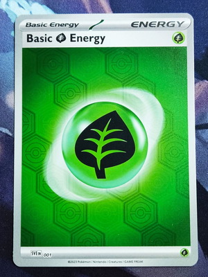 Basic Grass Energy Pokémon card like new, Reverse Holo