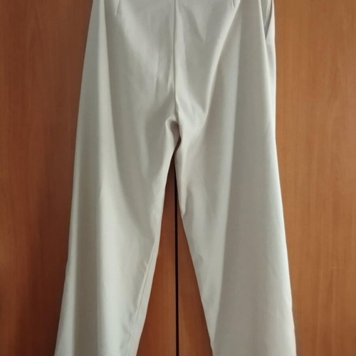 Pleated pants like new, ivory, sizes L - XL
