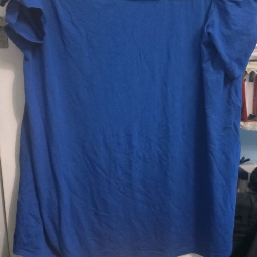 Women's blue blouse like new, size L to XL, elastic