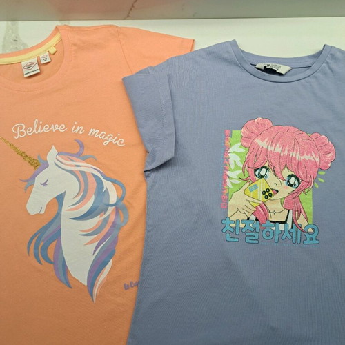 Girls' blouses used, pack of 12, ages 6 to 12, multicolor