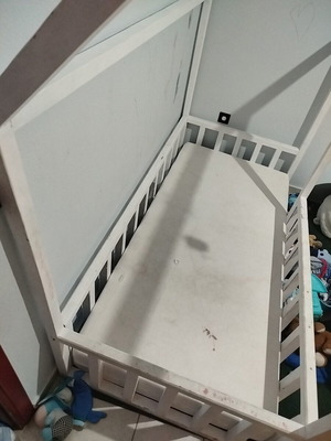 Children's bed with mattress used, 90x190 cm