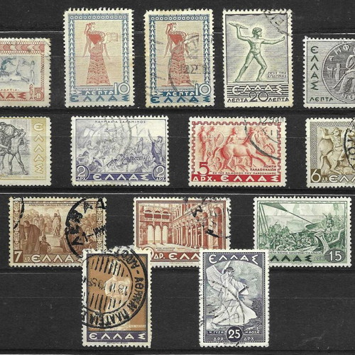 Greek Stamps 1937 Historical Series used, sealed