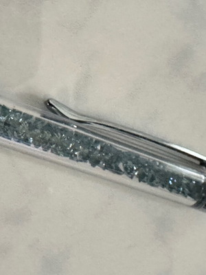 Swarovski Κρυσταλλικό στυλό, ανοιχτό γκρι σιέλ , επιχρωμιωμένο