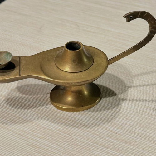 Vintage brass decorative lamp used, incense cone holder