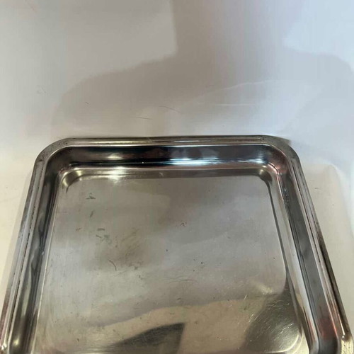 Rectangular stainless steel baking tray used 5x40.5x35.5 cm