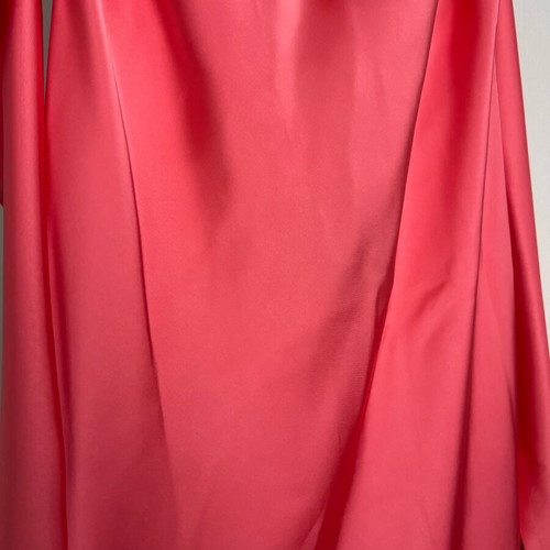 Iridescent pink dress like new, one size, strapless with ties
