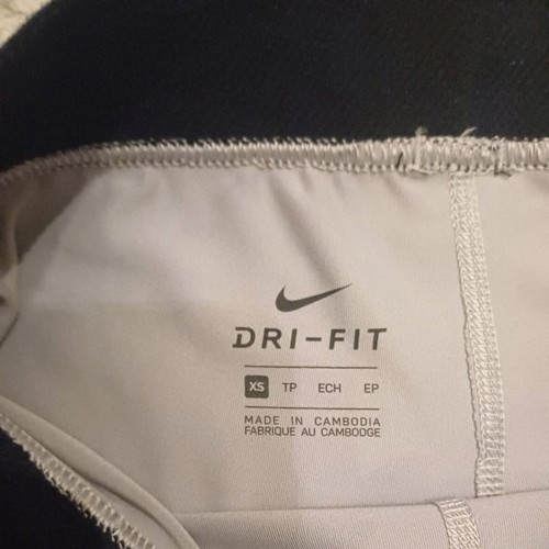 Nike Dri Fit sports leggings like new, grey with black design, XS-S