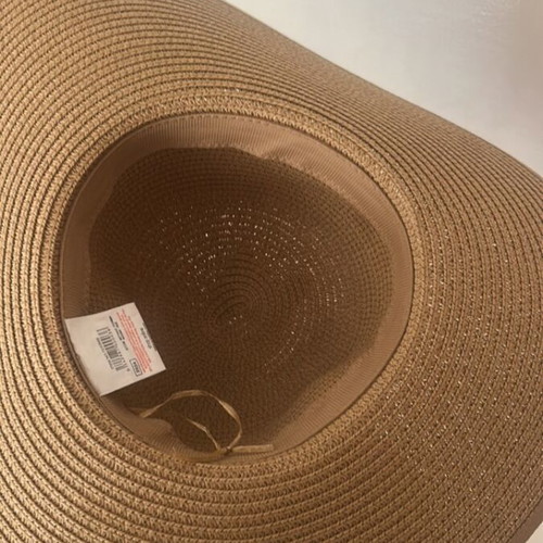 Straw hat like new, brown, one size