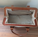 Vintage Guidi leather bag, beige