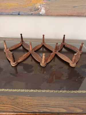 Wooden handmade expandable hanger used