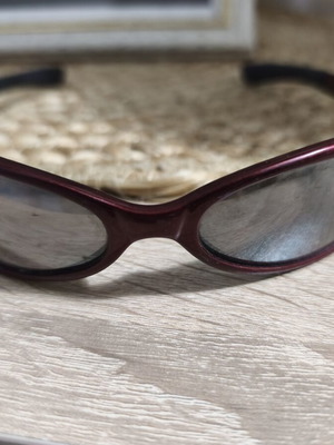 Ray Ban RJ9007S children's sunglasses used, red with silver mirror
