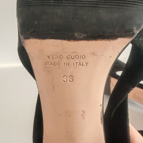 8 by YOOX Black Suede Pumps Size 38 Used, Made in Italy