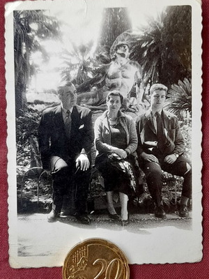 Vintage Corfu Achilleion photo 1960s with handwritten letter
