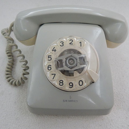 Siemens rotary dial telephone, Greek made 1970s