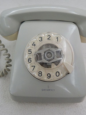 Siemens rotary dial telephone, Greek made 1970s