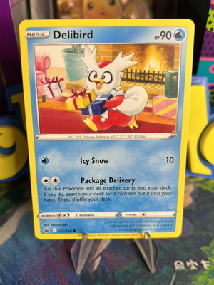 Delibird Chilling Reign Pokemon card mint condition