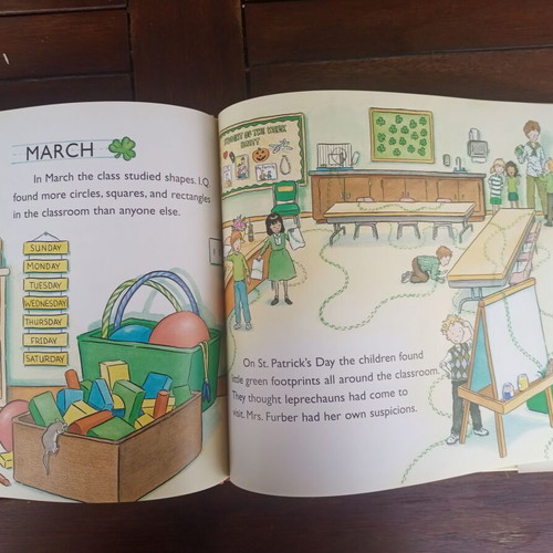Children's English book I.Q Goes to school hardcover in excellent condition