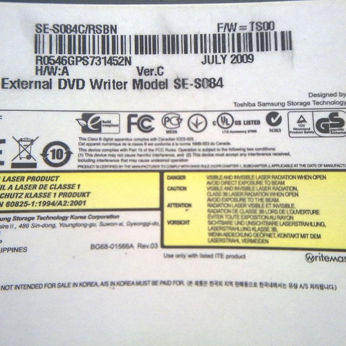 Samsung DVD Writer external USB, like new