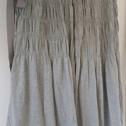 Grey Nef Nef cotton skirt like new with gathers and grosgrain ribbon