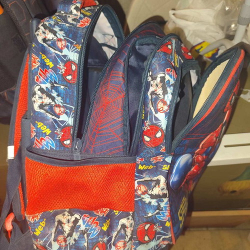 Spiderman school backpack with wheels