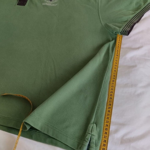 Polo men's short-sleeve cotton shirt 7XL like new, green