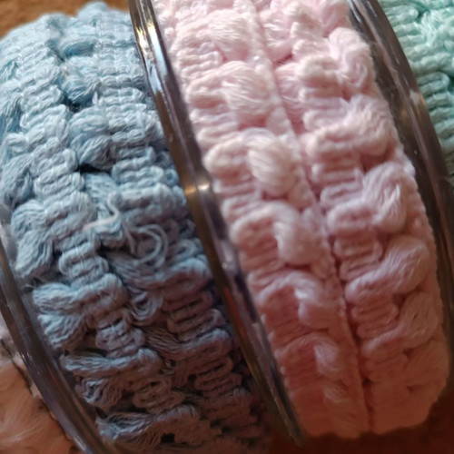 Cotton ribbon new, 30 meters in 6 colors