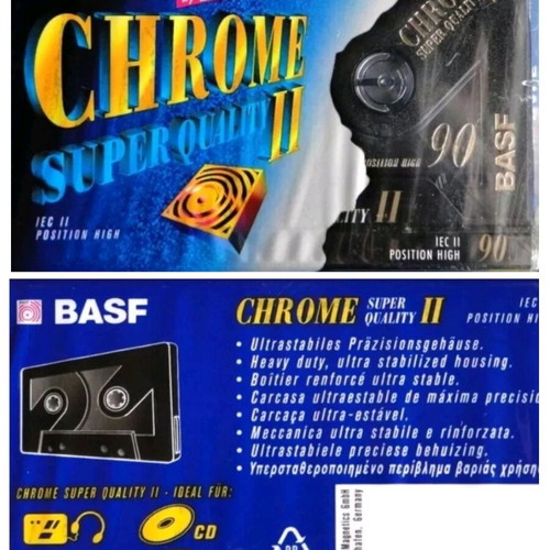 BASF by EMTEC Chrome Super Quality II 90 audio cassette new, sealed