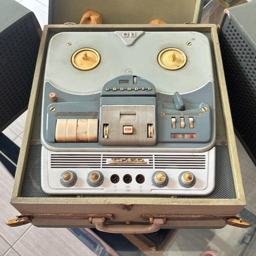 Grundig Tonbandkoffer TK 60 vintage reel-to-reel tape recorder used