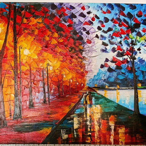 Handmade embossed painting 100x70 new