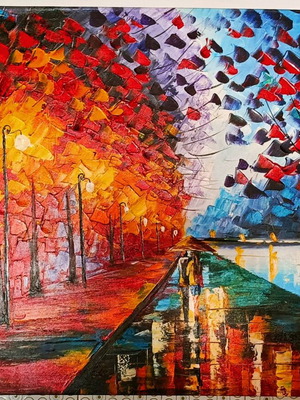 Handmade embossed painting 100x70 new