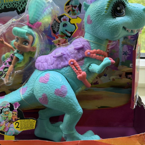 Cave Club Rockelle and Tyrasaurus doll set new, 25 cm
