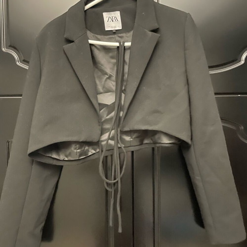 Zara blazer with lace and waist ties, like new