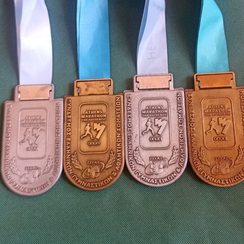Athens Marathon Medals Set 2015-2016, 4 Pieces, like new