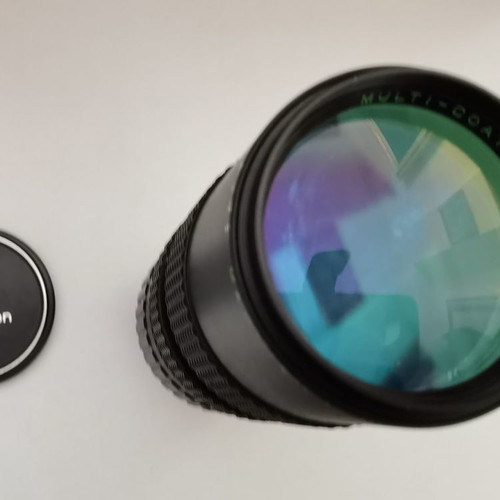 Makinon 80-200mm OM Mount Lens used with case and lens hood