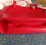 Lamarthe red leather handbag like new with straps and decorative accessories