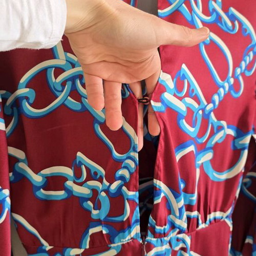 Zara dress new, burgundy with blue, size S-M