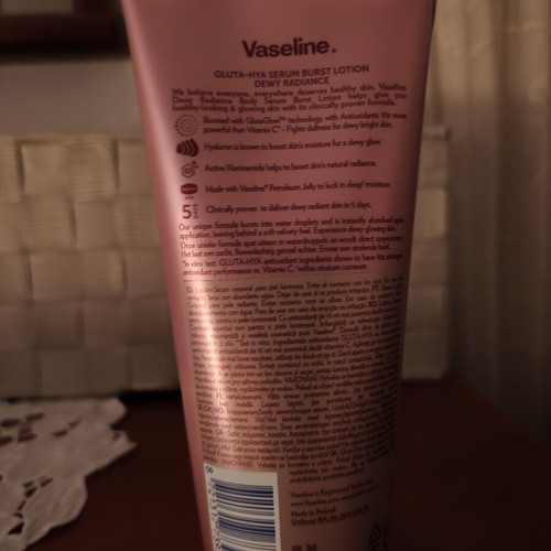 Vaseline Gluta-Hya body lotion like new, rose scent