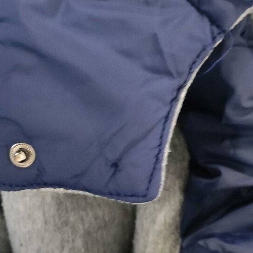 Sleeveless vest jacket used, blue, size M with detachable hood