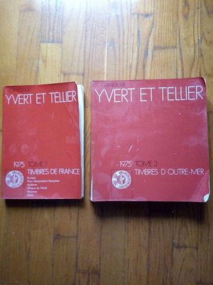 Κατάλογος γραμματοσήμων τόμοι 1 και 3 μεταχειρισμένοι, 1975