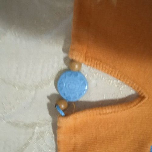 On Line women's blouse used, orange, medium to large size