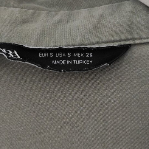 Zara shirt size S like new with ruffles khaki