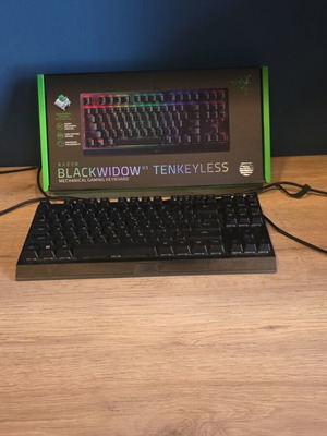 Gaming mechanical keyboard Razer BlackWidow V3 TKL used with Green switches