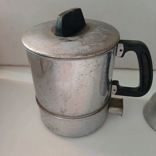 Electric coffee pot and stainless steel kettle used, 60s-70s