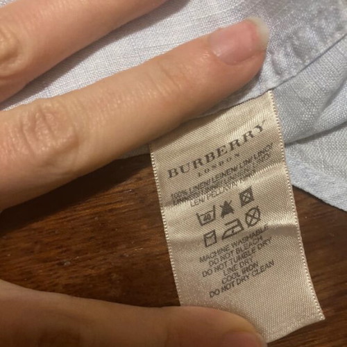 Burberry London men's linen shirt medium used, light blue