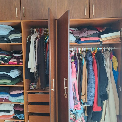 Wardrobe handmade oak 7-door like new, dimensions 3.40×0.60×2.70 m