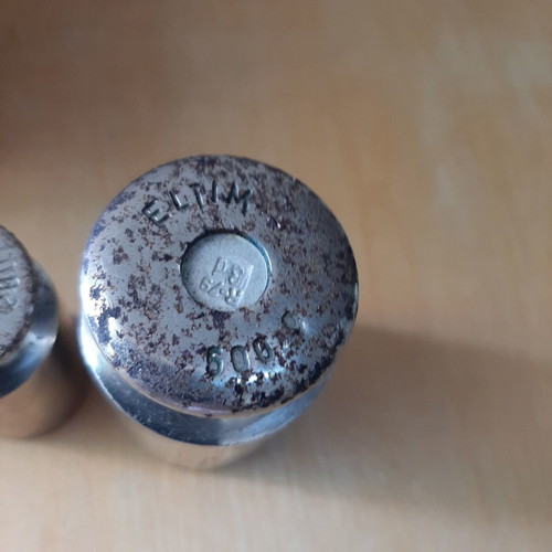 Steel Weights Set from Romania 1979 used, in box
