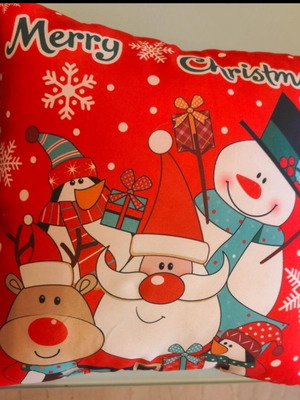 Christmas decorative cushion like new, Merry Christmas design