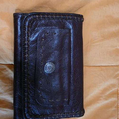Luana Italy vintage leather wallet new, brown